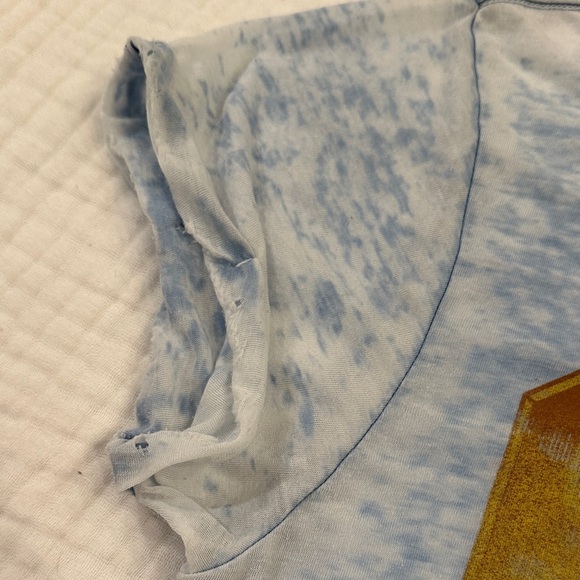 Recycled Karma Light Blue and Yellow AC/DC Tee - Picture 5 of 6